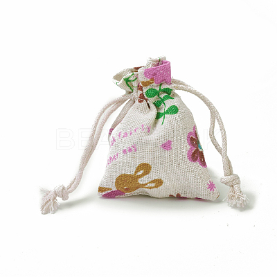 Bunny Burlap Packing Pouches ABAG-I001-7x9-09-1
