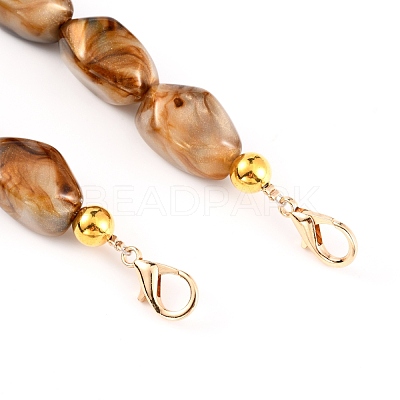 Imitation Gemstone Resin Beaded Purse Strap Extender FIND-WH0005-89C-1