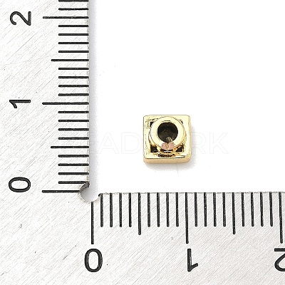 Square Brass Micro Pave Cubic Zirconia Cabochons KK-P345-13G-E04-1