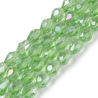 Transparent Electroplate Glass Beads Strands EGLA-N013-T10mm-B13-1