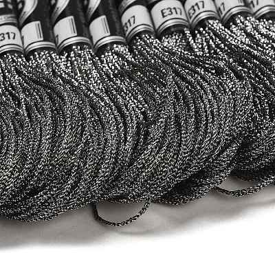 10 Skeins 12-Ply Metallic Polyester Embroidery Floss OCOR-Q057-A09-1