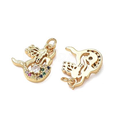 Ocean Brass Micro Pave Colorful Cubic Zirconia Pendants CU-CBAF3CF-02E-02-1