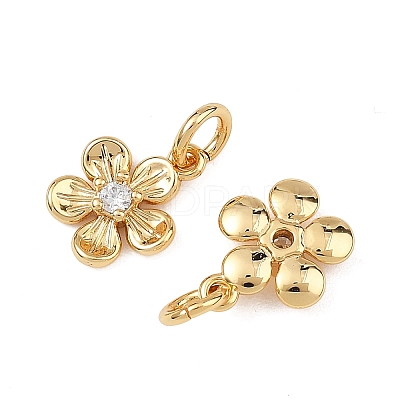 SHEGRACE Valentine's Day Brass Clear Cubic Zirconia Charms XGRQ3P989-577G-1