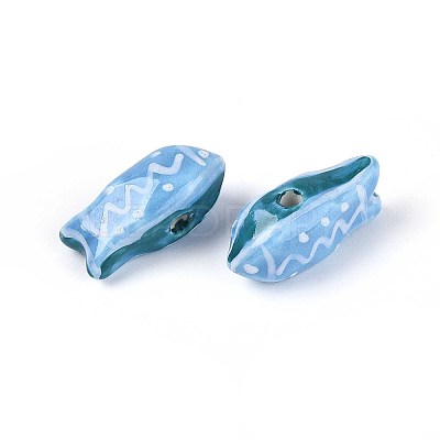 Handmade Porcelain Ceramic Beads PORC-T133-28G-1