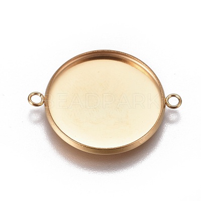 Ion Plating(IP) 304 Stainless Steel Cabochon Connector Settings X-STAS-G127-14-20mm-G-1