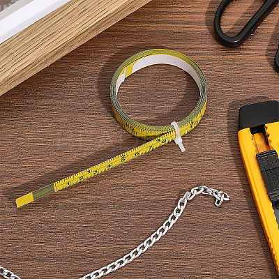 Steel Self-Adhesive Workbench Measuring Tape AJEW-WH0348-10-1