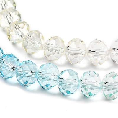 Transparent Painted Glass Beads Strands DGLA-A034-T8mm-A21-1