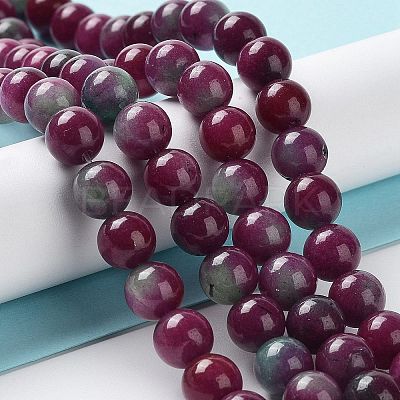 Dyed Natural Malaysia Jade Beads Strands G-G021-01B-05-1