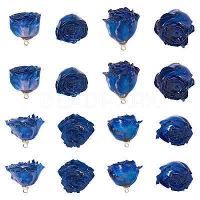 10Pcs Preserved Rose Pendants KY-TA0001-59A-1