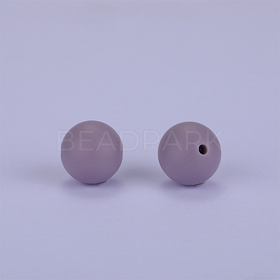 Round Silicone Focal Beads SI-JX0046A-102-1