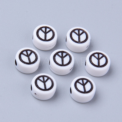 Opaque White Acrylic Beads MACR-S273-42A-1