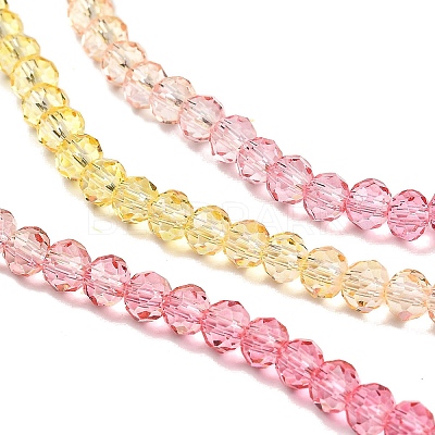 Transparent Painted Glass Beads Strands X1-DGLA-A034-T4mm-A07-1