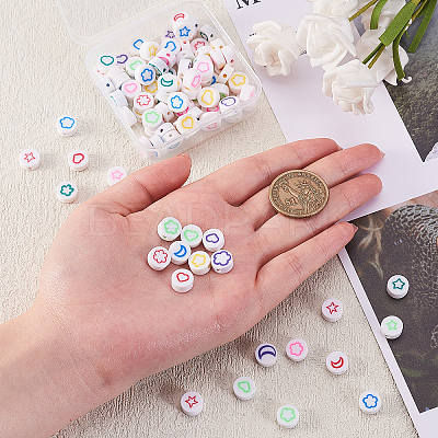 100Pcs Handmade Polymer Clay Beads CLAY-CJ0001-54-1
