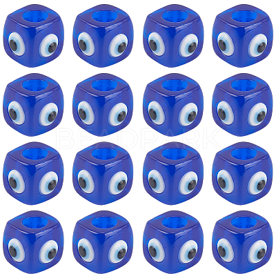 30Pcs Resin Evil Eye European Beads RESI-SC0006-12-1