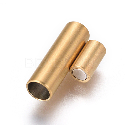 304 Stainless Steel Magnetic Clasps with Glue-in Ends STAS-F227-53A-G-1