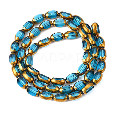 Electroplate Glass Beads Strands EGLA-N008-015F-1
