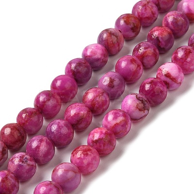 Natural Dyed White Jade Beads Strands G-M402-C03-01-1
