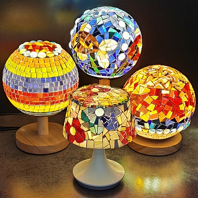 Mosaic Tiles Glass Cabochons X-DIY-P045-01-1