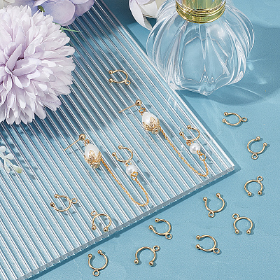 8 Pairs Brass Ear Cuff Findings KK-BBC0009-74-1