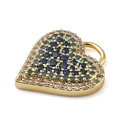 Brass Micro Pave Cubic Zirconia Pendants KK-I276-29G-03-1