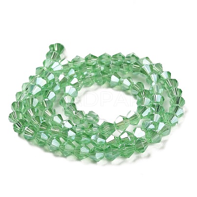 Transparent Electroplate Glass Beads Strands EGLA-A039-T2mm-B24-1