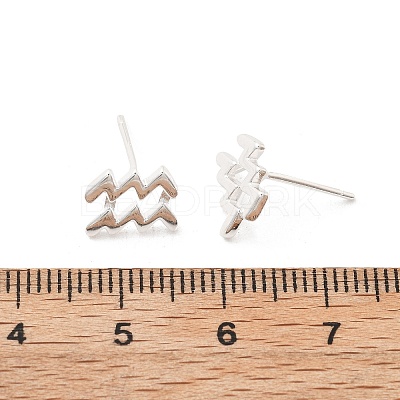 925 Sterling Silver Stud Earrings EJEW-K303-01S-11-1