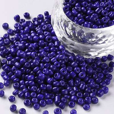 Baking Paint Glass Seed Beads SEED-S002-K6-1