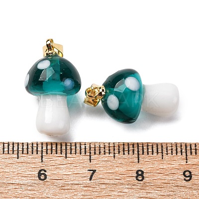 Handmade Lampwork Pendants LAMP-S069-08G-04-1