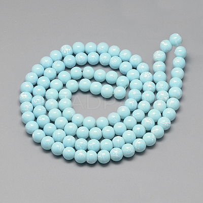 Drawbench Glass Beads Strands DGLA-S115-4mm-L22-1