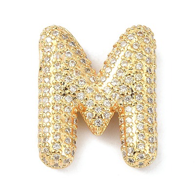 Rack Plating Brass Micro Pave Cubic Zirconia Pendants X-KK-Q790-01M-G-1