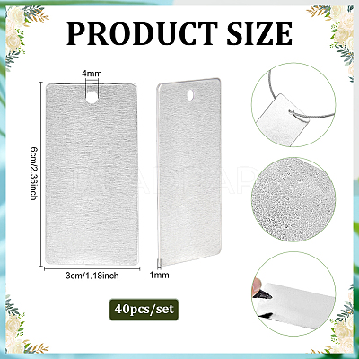 40Pcs Aluminium Big Pendants ALUM-PH0001-14B-1