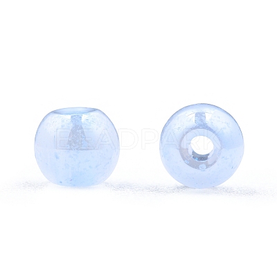 6/0 Imitation Jade Glass Seed Beads SEED-N004-006-13-1