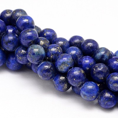 Natural Lapis Lazuli Round Beads Strands LS-G-I181-10-10mm-1