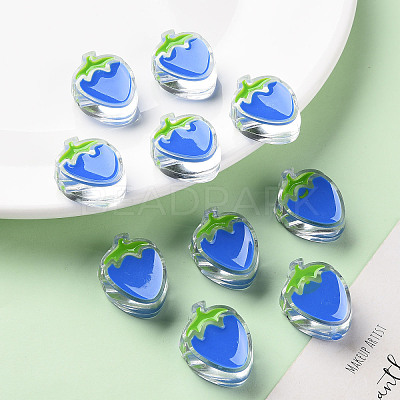 Transparent Enamel Acrylic Beads TACR-S155-003K-1