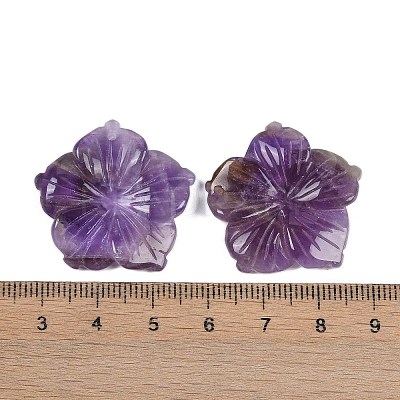 Natural Amethyst Carved Pendants G-B097-01A-17-1