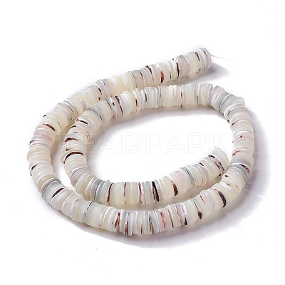 Natural Trochid Shell/Trochus Shell Beads Strands SHEL-P015-11-1