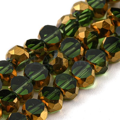 Electroplate Transparent Glass Beads Strands EGLA-G037-02A-HP04-1