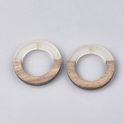 Resin & Walnut Wood Pendants RESI-S358-04B-1