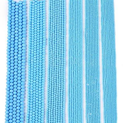 Opaque Solid Color Imitation Jade Glass Beads Strands EGLA-A044-P8mm-D08-1