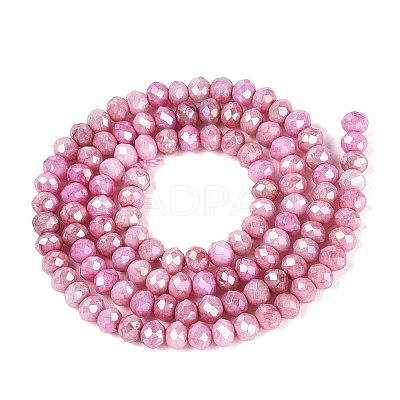 Anti-Tarnish Electroplate Rondelle Glass Beads Strands EGLA-T021-3mm-17-14-1