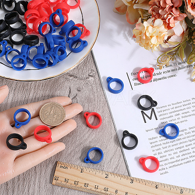 66Pcs 3 Colors Silicone Pendant SIL-GF0001-45C-1