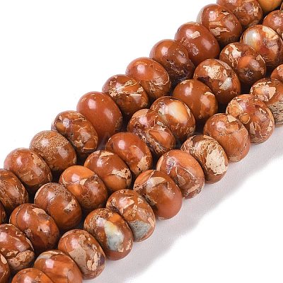 Dyed Synthetic Imperial Jasper Beads Strands G-P529-E01-A01-1