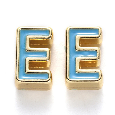 Rack Plating Alloy Enamel Beads ENAM-S122-033E-NR-1