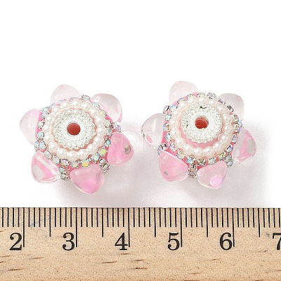 Sparkling Acrylic Rhinestone Beads CLAY-NH0003-01S-1