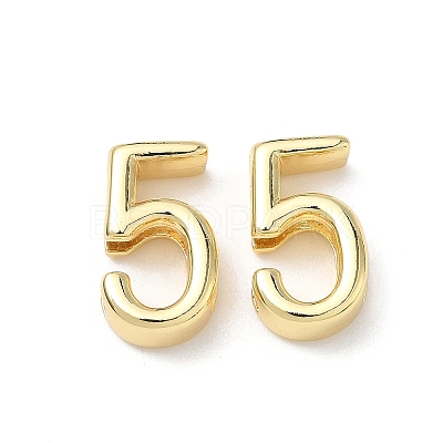 Brass Slide Charms KK-L253-15G-05-1