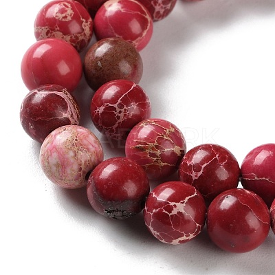 Dyed Natural Regalite/Imperial Jasper/Sea Sediment Jasper Beads Strands G-B124-C01-13-1