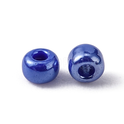DIY Craft Beads 12/0 Opaque Colors Lustered Round Glass Seed Beads X-SEED-A012-2mm-128-1