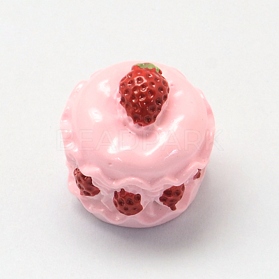 Strawberry Cake Resin Decoden Cabochons LS-X-CRES-R183-05B-1
