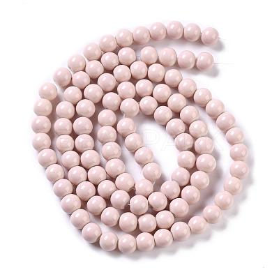 Painted Glass Bead Strands DGLA-S071-10mm-B12-1