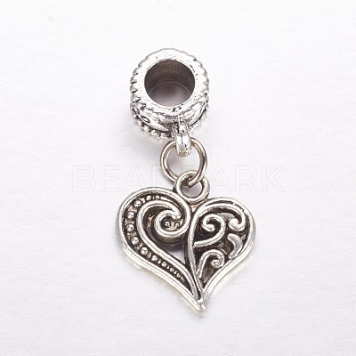 Tibetan Style Alloy European Dangle Charms X-MPDL-J041-14AS-1